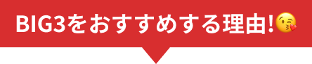 BIG3をおすすめする理由!